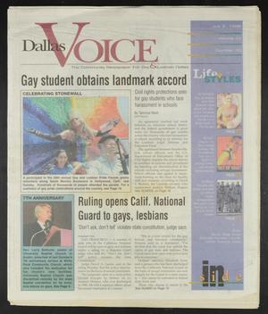 Primary view of object titled 'Dallas Voice (Dallas, Tex.), Vol. 15, No. 10, Ed. 1 Friday, July 3, 1998'.