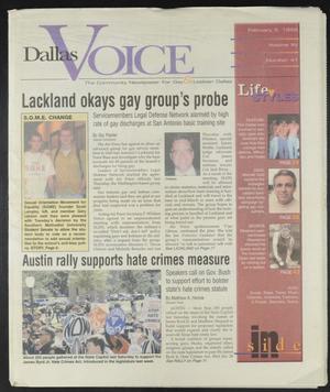 Primary view of object titled 'Dallas Voice (Dallas, Tex.), Vol. 15, No. 41, Ed. 1 Friday, February 5, 1999'.