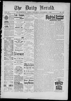 Primary view of object titled 'The Daily Herald (Brownsville, Tex.), Vol. 4, No. 122, Ed. 1, Saturday, December 7, 1895'.