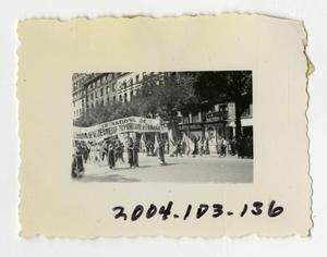 Primary view of object titled '[Photograph of Parade in France]'.