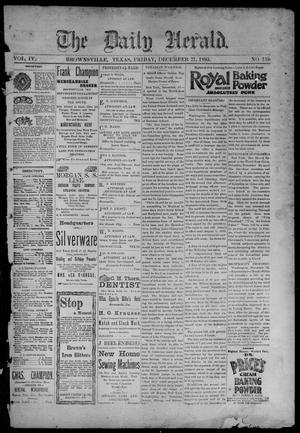 Primary view of object titled 'The Daily Herald (Brownsville, Tex.), Vol. 4, No. 139, Ed. 1, Friday, December 27, 1895'.