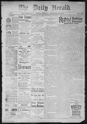 Primary view of object titled 'The Daily Herald (Brownsville, Tex.), Vol. 4, No. 163, Ed. 1, Friday, January 24, 1896'.