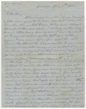 Primary view of [Letter from L. D. Bradley to Minnie Bradley - January 8, 1863]