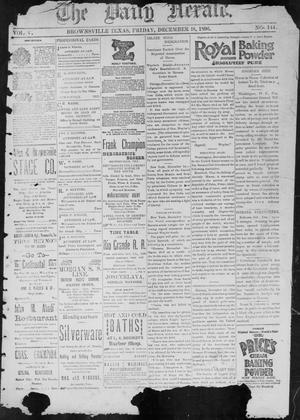 Primary view of object titled 'The Daily Herald (Brownsville, Tex.), Vol. 5, No. 144, Ed. 1, Friday, December 18, 1896'.