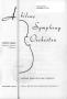 Pamphlet: Abilene Philharmonic Playbill: November 21, 1955