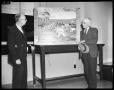 Photograph: [Garland Adair and P. B. Searcy with Painting]