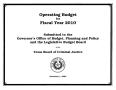 Book: Texas Board of Criminal Justice Operating Budget: 2010