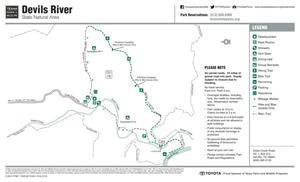 Primary view of object titled 'Devils River State Natural Area Map'.