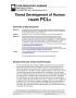 Pamphlet: Tiered Development of Human Health PCLs
