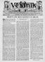 Newspaper: Věstník (West, Tex.), Vol. 36, No. 9, Ed. 1 Wednesday, February 25, 1…