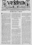 Newspaper: Věstník (West, Tex.), Vol. 35, No. 38, Ed. 1 Wednesday, September 17,…
