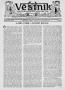 Newspaper: Věstník (West, Tex.), Vol. 27, No. 37, Ed. 1 Wednesday, September 13,…