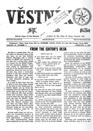 Primary view of object titled 'Věstník (West, Tex.), Vol. 64, No. 5, Ed. 1 Wednesday, February 4, 1976'.