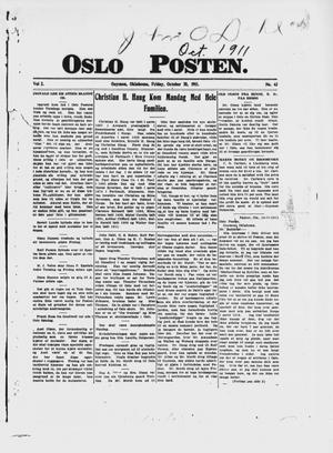 Primary view of object titled 'Oslo Posten. (Guymon, Okla.), Vol. 2, No. 43, Ed. 1 Friday, October 20, 1911'.
