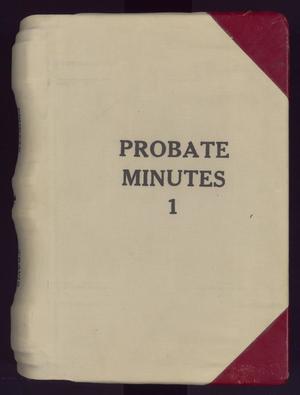 Primary view of object titled 'Travis County Probate Records: Probate Minutes 1'.
