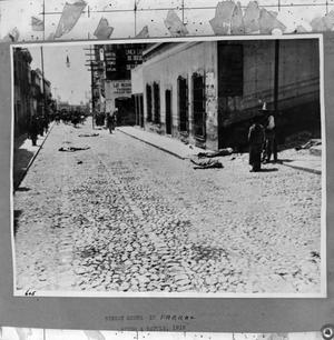 Primary view of object titled '[Street Scene in Parral]'.