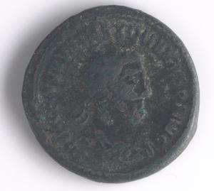 Primary view of object titled 'Coin from Ephesus of Maximianus Marcus Aurelius Valerius'.