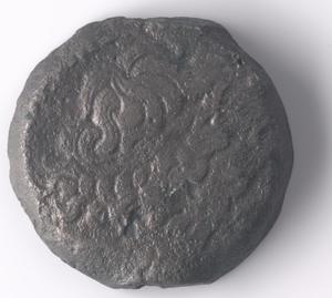 Primary view of object titled 'Coin of Ptolemy VI from Egypt'.