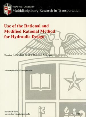 Primary view of object titled 'Use of Rational and Modified Rational Method for Hydraulic Design'.