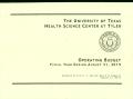 Book: University of Texas Health Science Center at Tyler Operating Budget: …
