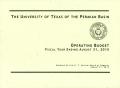Book: University of Texas of the Permian Basin Operating Budget: 2015