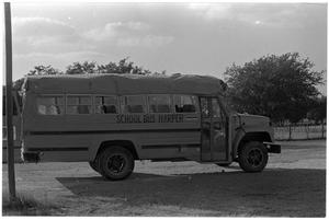 Primary view of object titled '[Damaged School Bus]'.
