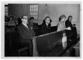 Photograph: [Lyndon Johnson Sitting in a Church Pew]