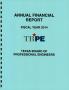 Report: Texas Board of Professional Engineers Annual Financial Report: 2014