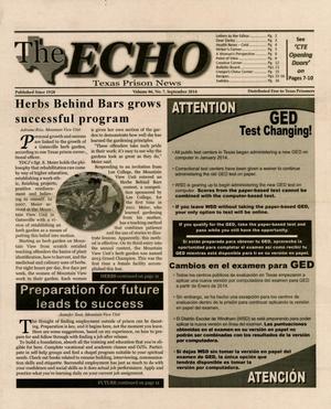 Primary view of object titled 'The ECHO, Volume 86, Number 7, September 2014'.