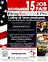 Pamphlet: November 15 Job Fair: Hiring Red, White, and You