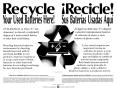Text: Recycle Your Used Batteries Here!