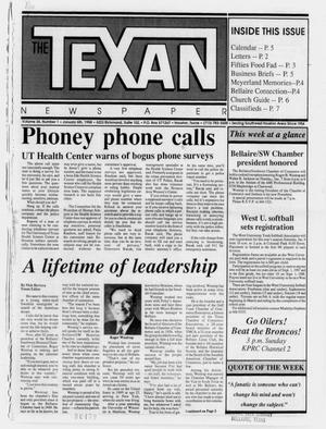 Primary view of object titled 'The Texan Newspaper (Houston, Tex.), Vol. 36, No. 1, Ed. 1 Wednesday, January 6, 1988'.