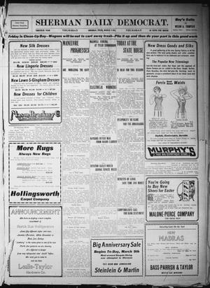 Primary view of object titled 'Sherman Daily Democrat. (Sherman, Tex.), Vol. THIRTIETH YEAR, Ed. 1 Thursday, March 9, 1911'.