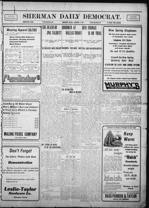 Primary view of object titled 'Sherman Daily Democrat. (Sherman, Tex.), Vol. THIRTIETH YEAR, Ed. 1 Thursday, January 5, 1911'.