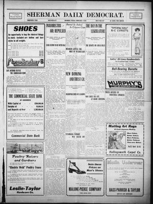 Primary view of object titled 'Sherman Daily Democrat. (Sherman, Tex.), Vol. THIRTIETH YEAR, Ed. 1 Monday, February 6, 1911'.