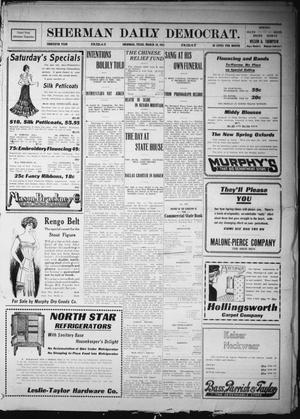 Primary view of object titled 'Sherman Daily Democrat. (Sherman, Tex.), Vol. THIRTIETH YEAR, Ed. 1 Friday, March 10, 1911'.