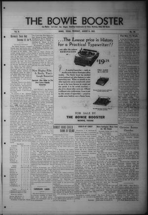 Primary view of object titled 'The Bowie Booster (Bowie, Tex.), Vol. 11, No. 20, Ed. 1 Thursday, August 11, 1932'.