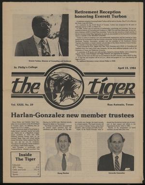 Primary view of object titled 'The Tiger (San Antonio, Tex.), Vol. 23, No. 29, Ed. 1 Friday, April 13, 1984'.