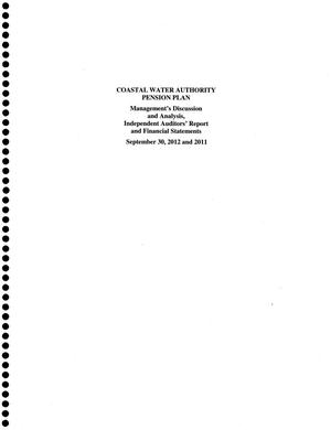 Primary view of object titled 'Coastal Water Authority Pension Plan Financial Statements: 2011 & 2012'.