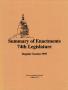 Book: Texas Legislature Summary of Enactments: 74th Legislature, Regular Se…