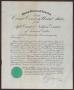 Thumbnail image of item number 1 in: '[Certificate of Admittance as Attorney and Counselor at Law in the Circuit Court of the United States]'.