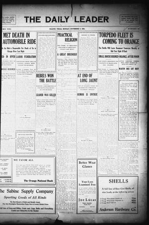 Primary view of object titled 'The Daily Leader (Orange, Tex.), Vol. 2, No. 218, Ed. 1 Monday, November 8, 1909'.