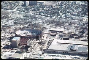 Primary view of Aerial view of Convention Center construction site