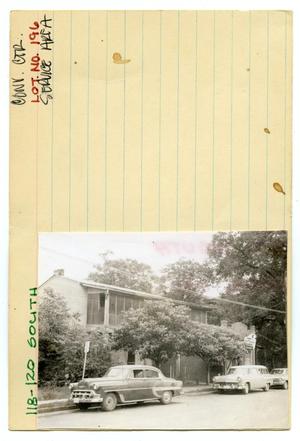 Primary view of object titled '118-120 South Lot No. 196-multi-family dwelling'.