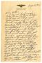 Primary view of [Letter by James Sutherlin to his mother - 08/16/1943]