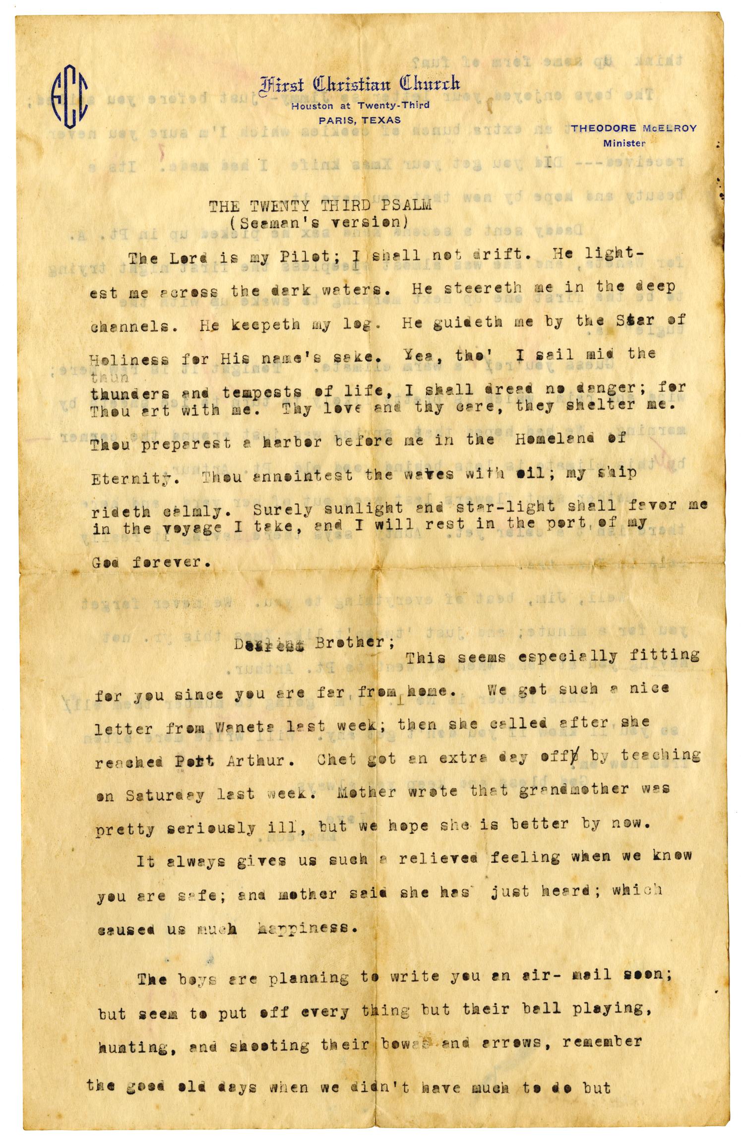 [Letter by Maurine Sutherlin to James Sutherlin - 09/20/1944]
                                                
                                                    [Sequence #]: 1 of 2
                                                