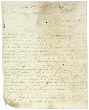 Primary view of object titled '[Letter from Manuel to Veramendi, September 30, 1829]'.