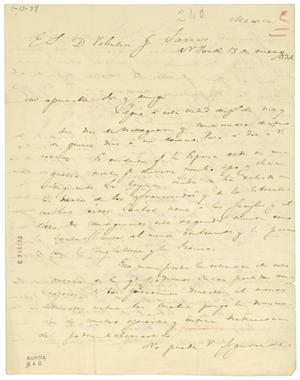 Primary view of object titled '[Letter from Lorenzo de Zavala to Valentin Gomez Farias, January 13, 1834]'.