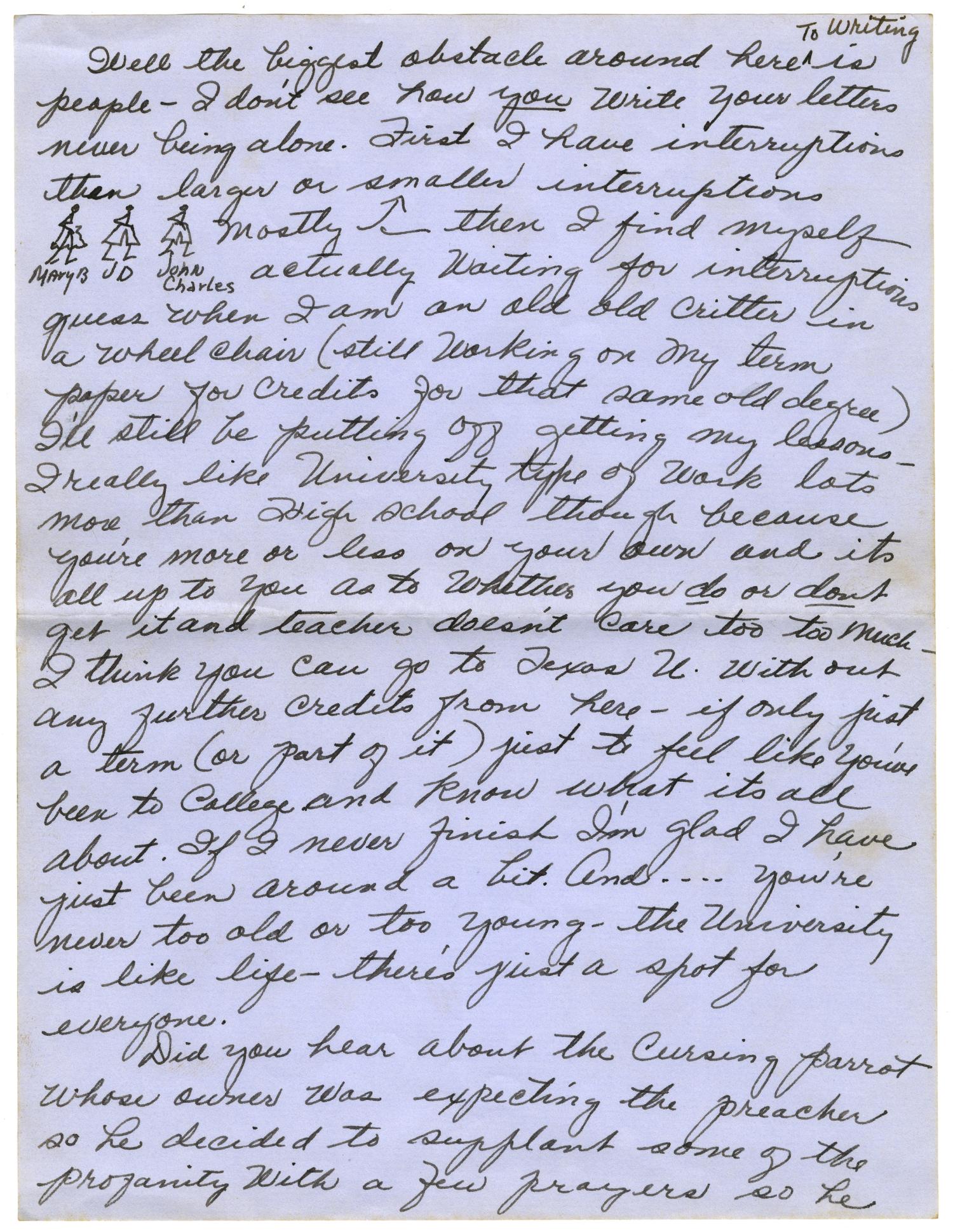 [Letter by Waneta Sutherlin Bowman to James E. Sutherlin - May 10, 1945]
                                                
                                                    [Sequence #]: 3 of 8
                                                
