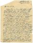 Primary view of [Letter by James E. Sutherlin to his Waneta S. Bowman - 08/26/1945]